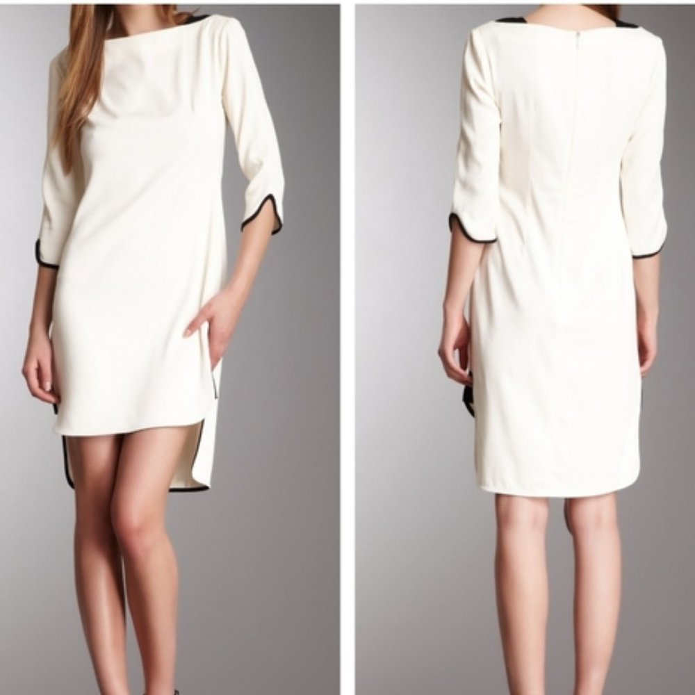 French Connection Nix Nights White and Black Dress High Low Size 0